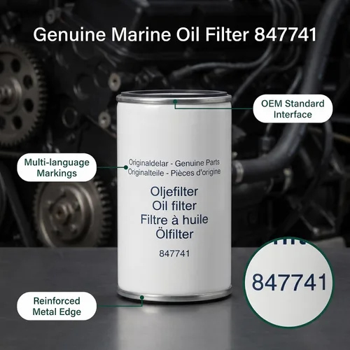Vista 5 de 847741 Filtro de aceite compatible con motor Volvo Penta TAMD61 62 63 71 72 73 74 75 122