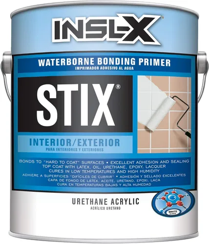 Vista 14 de INSL-X SXA11009A-04 Stix Imprimación de Adherencia Acrílica a Base de Agua, 1 Cuarto de Galón, Blanco