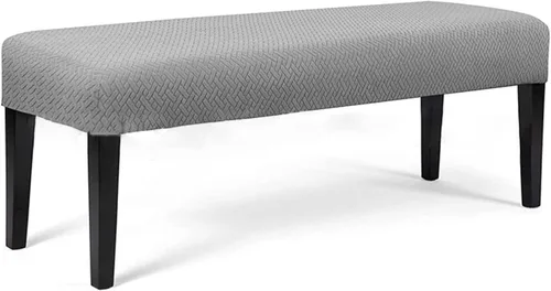 Vista 20 de Fundas de banco rectangulares, funda extraíble para silla de comedor, ajuste suave, universal, elásticas, antipolvo, lavable, protector de asiento