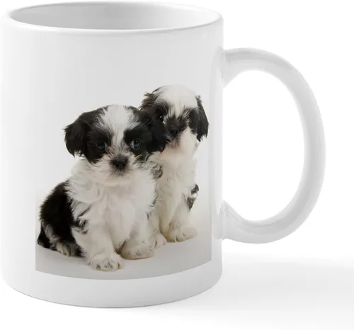 Vista 52 de CafePress Angel Shih Tzu In Clouds Taza de café de cerámica de 11 oz (11.0 fl oz)