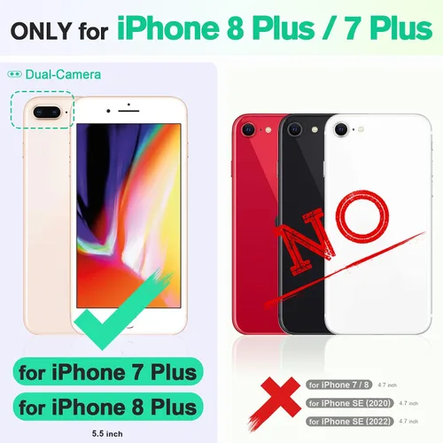 Vista 2 de TUCCH - Funda tipo cartera para iPhone 8 Plus