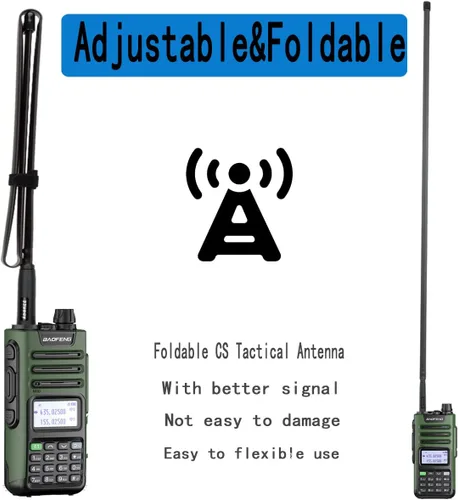 Vista 6 de ABBREE Antena de radio GMRS 42.5 pulgadas (462-467MHz) SMA hembra CS antena táctica para Baofeng UV-5R AR-152 UV-82 BF-888S y GM-15 Pro GMRS GM-5RH