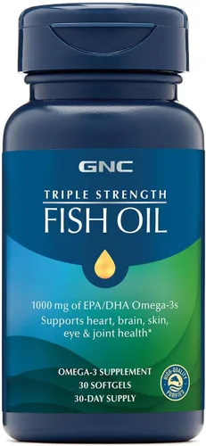 Vista 6 de Aceite de Pescado GNC con Triple Fuerza 30 cápsulas blandas., 1