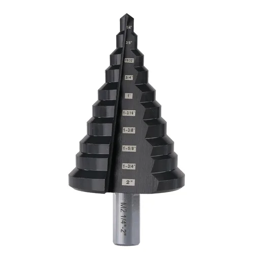 Vista 7 de Broca escalonada M2 HSS de 1/4 a 1-1/8 pulgadas, Unibit para cortar acero inoxidable, metal, madera y plástico