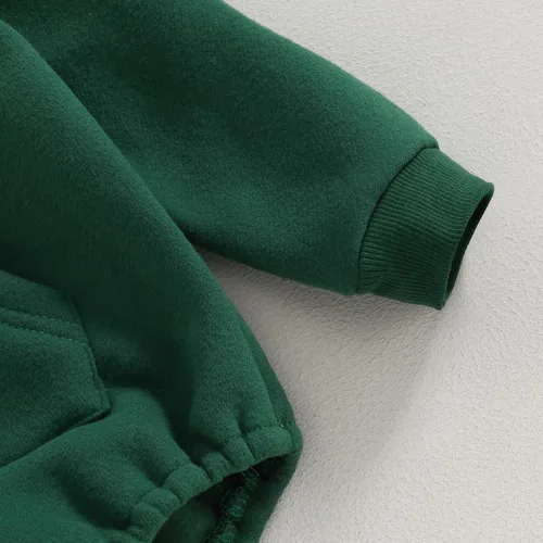 Vista 6 de FYBITBO Ropa para bebés y niñas, ropa de otoño e invierno con capucha, mameluco de manga larga, ropa cálida y bonita
