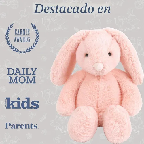 Vista 5 de MON AMI Conejo de peluche de albaricoque de 13 pulgadas, juguete de peluche Conejito de albaricoque