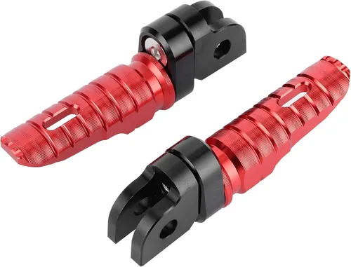 Vista 9 de Soportes de clavija de pie, reposapiés delantero izquierdo y derecho, pares para Yamaha MT‑03 MT‑25 MT‑07 MT‑09 R3 XJ6 (rojo)