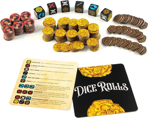 Vista 4 de Messy Table Games Booty Dice Juego Rápido de Dados Pirata Ideal para la Noche de Juegos Familiares Perfecto para Niños y Adultos Edades 8
