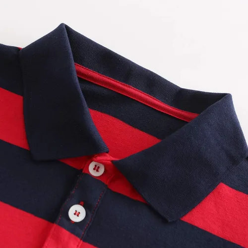 Vista 3 de Camisas de manga larga, de algodón, con diseño de rayas color arcoíris, para niño