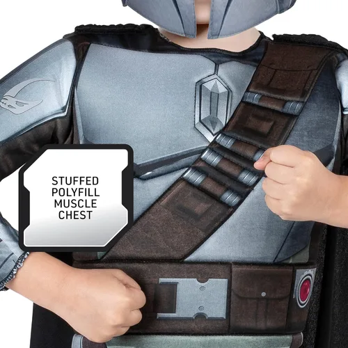 Vista 5 de STAR WARS Toddler Mandalorian Costume, Boys Halloween Costume, 3T-4T - Officially Licensed