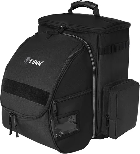 Vista 10 de KUNN Mochila de soldadura con bolsa desmontable para casco Rojo