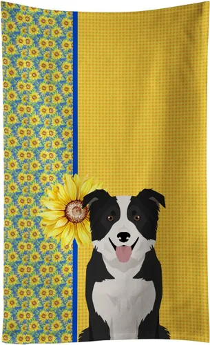 Vista 38 de Caroline's Treasures WDK5313KTWL - Toalla de cocina con diseño de girasoles de verano, color negro y tostado, Airedale Terrier, toalla de mano