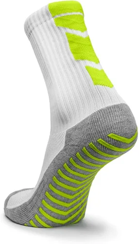 Vista 5 de FLITE SPORTS Calcetines antideslizantes para fútbol, fútbol sala, LAX, Pickleball, calcetines de neón para hombres y mujeres