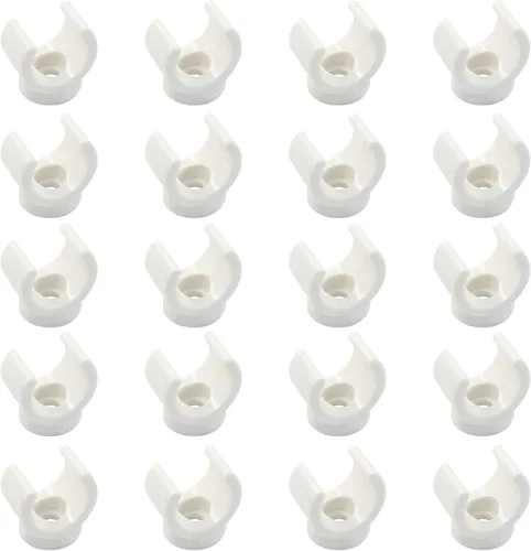 Vista 8 de Litoexpe Abrazaderas de Soporte para Tubo de PEX de 1 Pulgada de Plástico - Soporte para Tubo de PVC de 25mm, Clips Blancos, Herramienta de 12 piezas