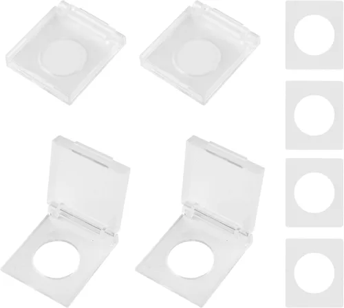 Vista 16 de 4 protectores de plástico transparente para interruptor de botón, a prueba de polvo, pomo de parada de emergencia para botón de encendido de 0.866