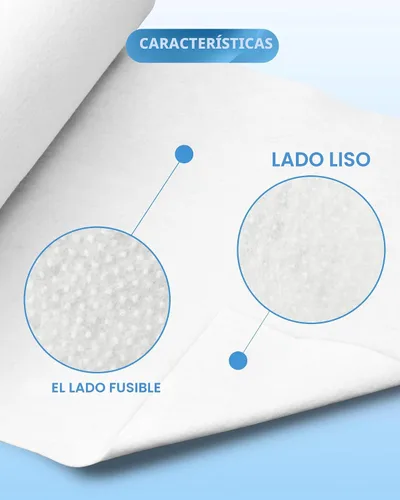 Vista 3 de PLANTIONAL Forro polar fusible planchado: 11.8 pulgadas x 10 yardas de peso medio loft unilateral para planchar en vellón fusible blanco