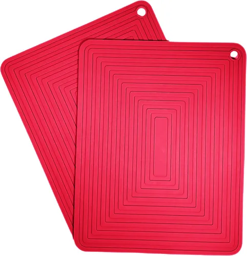 Vista 11 de Juego de salvamanteles de silicona, salvamanteles para platos calientes, ollas y sartenes calientes, 9 x 12 pulgadas, almohadillas calientes de A
