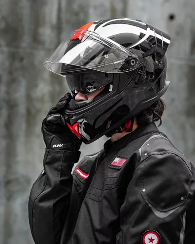 Vista 6 de ILM - Cascos de motocicleta de cara completa para adultos, hombres y mujeres, DOT, 2 deflectores, deportes de motor, doble visera
