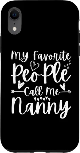 Vista 8 de Funda divertida para el día de la madre para iPhone 15 My Favorite People Call Me Nanny Heart