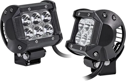 Vista 16 de Faro delantero de 4" LAMPHUS Cruizer de 18W, LED CREE para auto y motocicleta, 4", Inundación