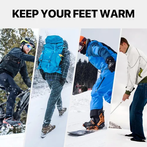 Vista 7 de SNOW DEER Calcetines térmicos para hombres y mujeres, batería recargable de 7.4 V, calentador eléctrico de pies de esquí para caza, pesca, camping