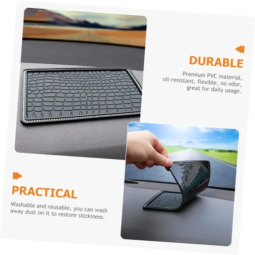 Vista 6 de Didiseaon Cojín único del tablero de instrumentos del coche de los accesorios del coche del cojín del teléfono del PVC para el adorno del tablero