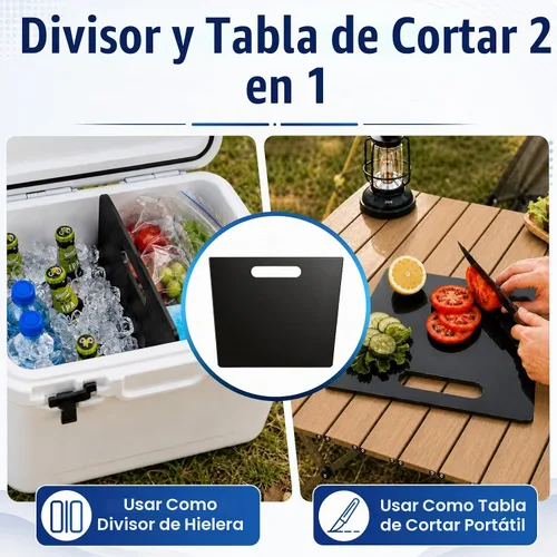 Vista 4 de Cooler Divider Cutting Board Compatible with YETI Tundra 65 Quart Cooler