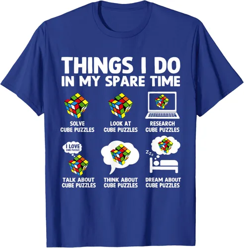 Vista 21 de Things I Do in My Spare Time Cube Puzzle Speed Cubing Camiseta