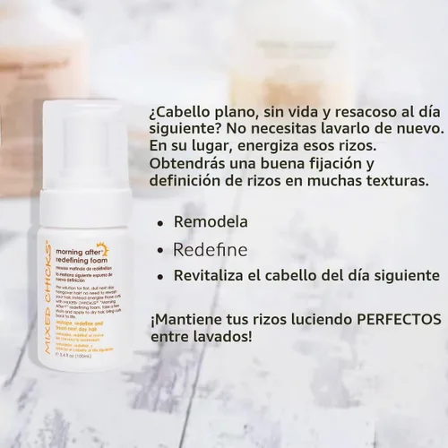 Vista 3 de Mixed Chicks Mañana después de redefinir la espuma del cabello, 3.4 onzas líquidas