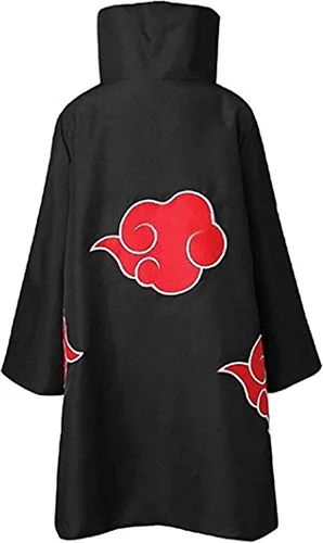 Vista 4 de Capa de disfraz de Halloween para cosplay, uniforme con diadema y anillo, capa negra, anime, cosplay