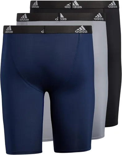 Vista 5 de adidas Calzoncillos tipo bóxer largos de rendimiento para hombre (paquete de 3)