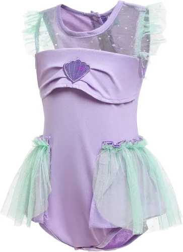 Vista 2 de Vestidos de princesa para niñas pequeñas, disfraz de mameluco para cumpleaños, Navidad, Halloween con diadema de 0 a 18 meses
