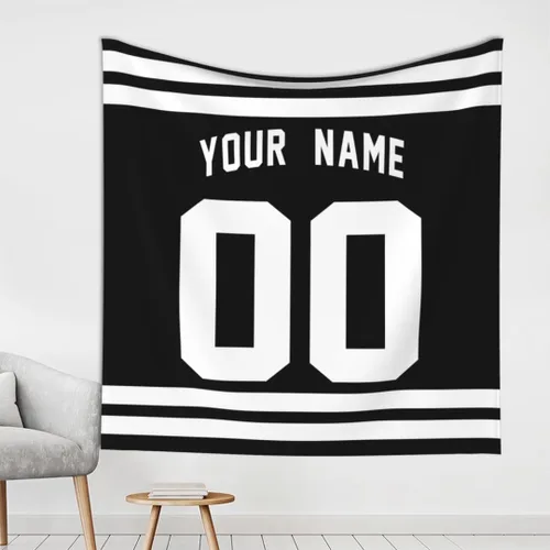 Vista 21 de Tapiz personalizado de fútbol americano personalizado con cualquier nombre, tapiz de 59 x 59 pulgadas, para colgar en la pared, gimnasio, deportes