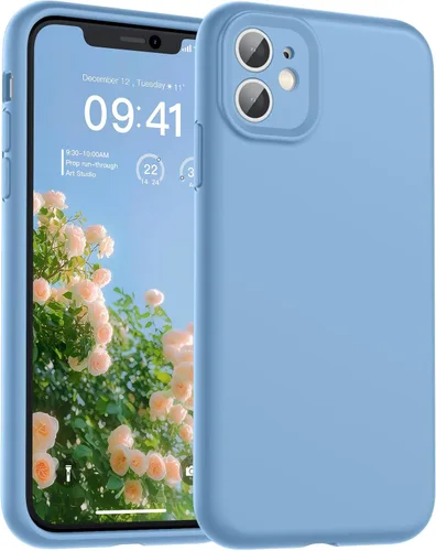 Vista 126 de SUPFINE - Funda diseñada para iPhone 12, silicona líquida premium con [forro de microfibra suave antiarañazos][protección de cámara mejorada], funda