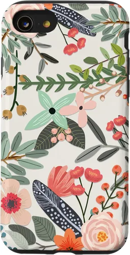 Vista 18 de Cute Colorful Garden Botanical Floral Pattern Case for iPhone 17
