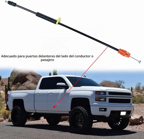 Vista 5 de Cable de pestillo de puerta de 16.5 pulgadas compatible con Chevy Silverado Tahoe Yukon Sierra Escalade 2007-2014, puertas delanteras laterales