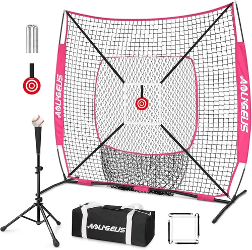 Vista 15 de 6'X6' Baseball Softball Practice Net,Pitching Net,Batting Net,with Bonus Strike Zone,Target and Bow Frame,for Hitting,Pitching,Catching