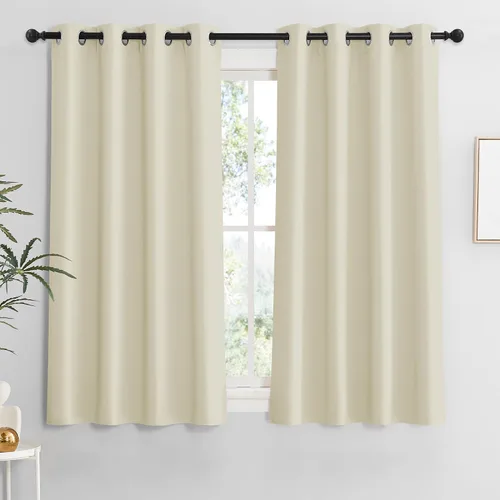 Vista 13 de RYB HOME - Cortinas para armario de 36 pulgadas, cortinas para oscurecer la habitación con ojales resistentes a la oxidación, cortinas de Aqua