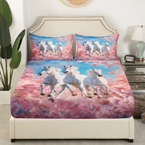 Vista 24 de Juego de sábanas bajeras de alce salvaje, tamaño individual, juego de ropa de cama rústica de pino de pesca con peces de Basa, decoración