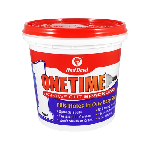Vista 19 de Red Devil 0541 ONETIME Spackle ligero para reparación de paredes, masilla para agujeros en paneles de yeso, 1 galón, blanco, fabricado en EE. UU