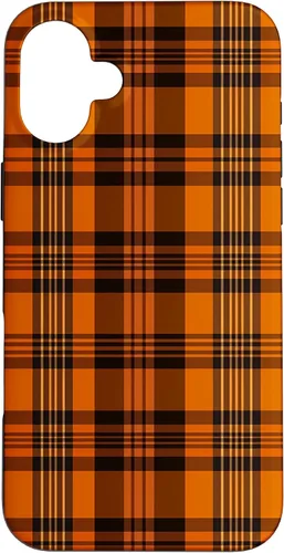 Vista 22 de iPhone 13 Pro Fall Plaid Halloween Naranja y Negro Acción de Gracias Otoño Case