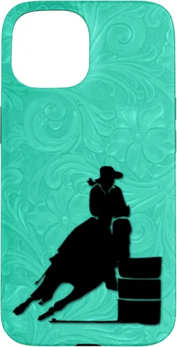 Vista 6 de iPhone 11 Barril Carreras Caballo En Turquesa Floral Estuche De Herramientas