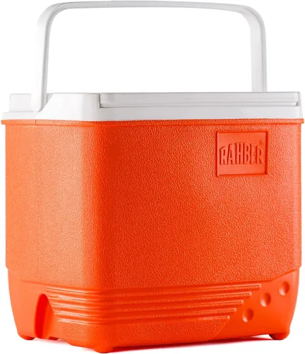 Vista 7 de Pequeña carcasa rígida para enfriar, hielera con mango retráctil, pequeña caja de refrigeración dura con retención de hielo de 3 a 4 días, enfriador