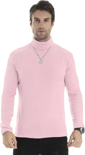 Vista 36 de Camiseta de manga larga para hombre, ajustada, ligera, con cuello de tortuga