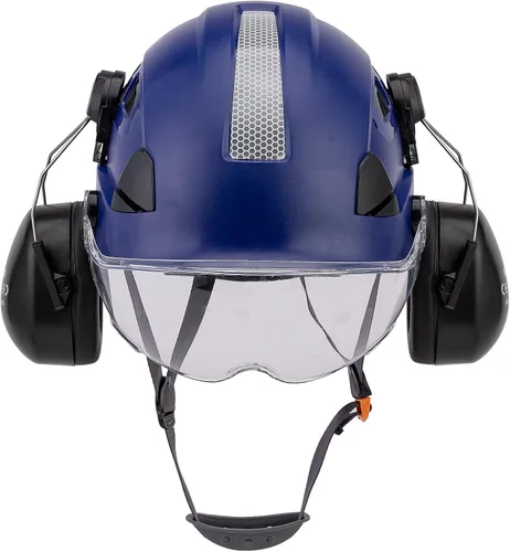 Vista 7 de Casco de protección para los oídos y visera ANSI Z89.1 con ventilación ABS forestal, arborista, árbol, construcción, construcción, protección