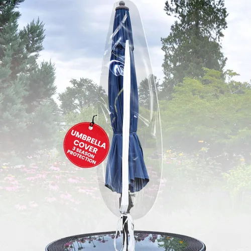Vista 5 de LAMINET Cubierta para muebles de exterior de plástico impermeable resistente y transparente - Cubierta para mesa rectangular - Protección para 3