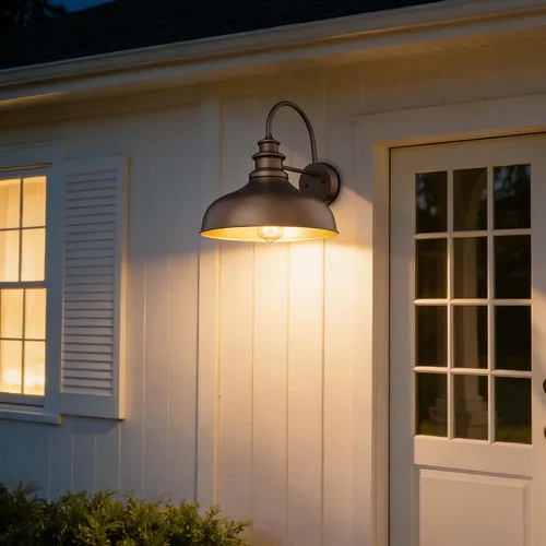 Vista 6 de Bestshared Paquete de 4 luces de pared para exteriores, luz de granero de granja, farol resistente al agua para exteriores, base E26, aplique