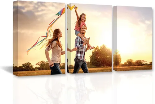 Vista 25 de DOARTDO Lienzo decorativo para pared, 3 paneles, impresiones en lienzo personalizadas con fotos familiares de tu boda, decoración del hogar listo