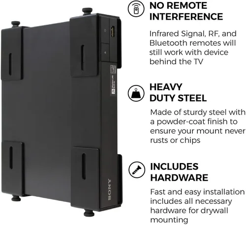 Vista 4 de HumanCentric Soporte de pared ajustable para dispositivo, caja de cable y soporte para módem, adaptador de pared ajustable para dispositivos