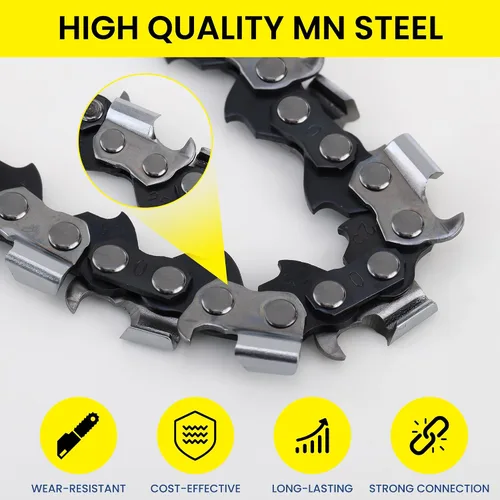 Vista 2 de TWOMEM - Cadenas de repuesto de 4 pulgadas para disco de cadena de tallado de madera, 22 dientes, compatible con amoladoras angulares de 4 pulgadas